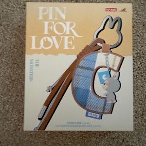 NEW unopened. Pop Mart Pin for love The Monsters for Love Keychain